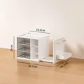 Weißer ausziehbarer Schreibtisch-Organizer mit drei Schubladen, 26,7 cm Breite - Weiß