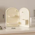 Klappbares Desktop-Lochwand-Aufbewahrungsregal in Creme, Maße 30cm x 21cm x 2cm - JLG2505201 Cremegelb