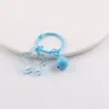 Hellblauer transparenter Sternanhänger mit passender Glocke für DIY-Schlüsselanhänger - Himmelblau