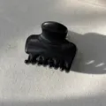 Schwarze kleine Haarklammer für Damen, glänzendes Design für elegantes tägliches Styling. - Schwarz