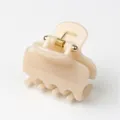 Beigefarbene Haarklammer für Damen, stilvoller kleiner Acryl Haargreifer für den Alltag. - Aprikose