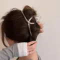 Grande molletta per capelli in metallo argentato da donna, design geometrico, tenuta forte capelli. - 3# Argento piccolo (11 cm)