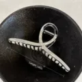 Grande molletta per capelli in metallo argentato da donna, elegante fermaglio geometrico capelli. - 4# Argento grande (14 cm)