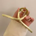 Grande molletta per capelli in metallo dorato per capelli folti elegante variante - 6# Oro Opaco Grande (14cm)