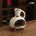 Wabi-Sabi Keramik-Räuchergefäß für Palo Santo und Salbei, rustikales cremeweißes Design - Kamin Einohr