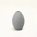 Grey textured ceramic egg-shaped vase for minimalist home and office desktop decoration - Small Grey Tang Style Figurine