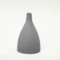 Grey textured ceramic vase in a bell shape for elegant desktop decoration - Small Blue Figurine (Xinian)