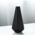 Vase géométrique moderne en céramique noir mat pour une décoration de table élégante - Noir