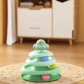 Torre per gatti a 3 livelli in verde menta con simpatica piovra e palline colorate - Verde