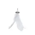 White feather cat wand replacement attachment with silver bells for interactive play - Replacement Head - White Feather