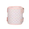 Adjustable breathable mesh dog neck protector sleeve in pink and white for pet recovery - XL Neck 34-46cm Height 13cm / Pink