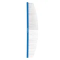 Professional blue curved pet grooming comb for long-haired cats and dogs grooming - Oval Handle Curved Comb / 16cm / Blue
