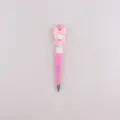 Rosa DIY Perlen Kugelschreiber mit süßer Schleife Silikon Dekor und buntem Kunststoff Stift - Rosa
