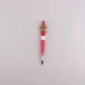 Christmas Gingerbread Silicone Beaded Pen Red Gradient Ballpoint Pen DIY Custom Stationery - Dotted Gingerbread Man