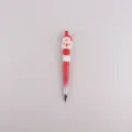Christmas silicone beaded pen with cute Santa Claus topper, sparkling red gradient body. - Santa Claus