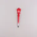 DIY Perlen-Kugelschreiber mit roter Schleife Silikon-Dekoration und buntem Farbverlauf. - Rot