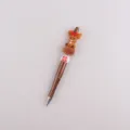Weihnachten Perlen Kugelschreiber, braunes Silikon Rentier und Schneeflocken Design Variante. - Weihnachtsrentier