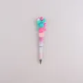 Penna a Sfera con Perline DIY Rosa Sfumato con Fiocco Blu Cancelleria Carina Studente - Rosa Sfumato