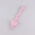Autumn winter plush heart braided phone strap cute bag charm aesthetic keychain for women - Pink