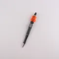 Halloween Kürbis Perlenkugelschreiber, schwarzer Schaft, niedliche Silikonperlen, Geschenk. - Kürbis-Stil