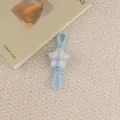 Cute blue plaid star phone charm plush keychain stylish bag pendant accessory for women and girls. - Blue Star