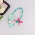 Handgemachte Dopamin Stern Schleife Handyband geflochtene Tasche Anhänger pastellgrün - Grün