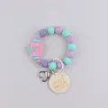 Silicone bead keychain with notebook pendant and handmade tag for stylish daily decoration. - ABC Book