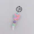 Cute silicone book pencil keychain handmade bag charm pastel bead pendant gift item - ABC Book