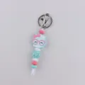 Süßer Buch Form Silikon Perlen Schlüsselanhänger Tasche Anhänger modischer Schmuck - Brille
