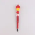 Weihnachten Perlenkugelschreiber DIY kreative Cartoon Silikon Perlen Kugelschreiber bunte Plastik - Weihnachtsglocke