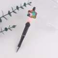 DIY Perlenkugelschreiber Apfel Regenbogen Silikon Anhänger Lehrer Geschenk Kugelschreiber - Schulmaterial Kombi