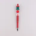 Weihnachten Perlen Kugelschreiber DIY Silikon Perle Stift festlich rot grün Büro Geschenk - Grüne Glocke