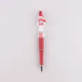 Weihnachts Perlenkugelschreiber DIY kreativer Cartoon Silikon Stift süßer Schneemann roter Stift - Schneemann