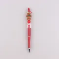 Weihnachten Perlenkugelschreiber rot Lebkuchenmann süß DIY kreative Silikon Stift - Weihnachts-Lebkuchenmann