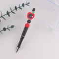 DIY Perlen Kugelschreiber Süßes Apfel Design Silikon Stift Handgemachte Lehrer Geschenk Schreibwaren - Apfel ABC
