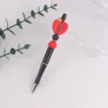 DIY perlenkugelschreiber lehrer thema apfel silikon bunte stift variante anzeige - Roter Apfel
