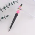DIY Perlenkugelschreiber handgemacht Lehrertag Apfel Regenbogen Silikon bunter Kuli - Bunter Apfel