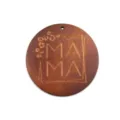 Round wooden MAMA keychain pendant blank DIY mother's day gift craft wooden accessories - MAMA Letter Style / Brown