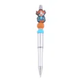 DIY beaded ballpoint pen with cute silicone cow charm creative handmade writing stationery - Light Coffee Theme Style (C379)