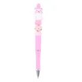 Pink 3D cat silicone beaded ballpoint pen, cute handmade DIY creative plastic writing pen. - Cat