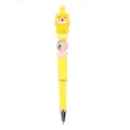Cute yellow Shiba Inu silicone beaded pen, DIY cartoon ballpoint writing pen for kids. - Dog