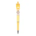DIY beadable pen with 3D cute cartoon animal silicone topper and decorative beads for writing. - Tiger
