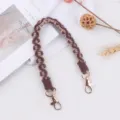 Handgemachte gewebte Makramee-Gurt für Trinkflasche Tasche Accessoire braun beige - Kaffeebraun