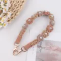 Handmade crochet daisy pearl water bottle strap replacement handle strap in brown - Brown