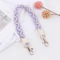 Handgemachte gewebte Tassenriemen lila weiße geflochtene Wasserflasche Lanyard Gold - Lila
