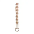 Handmade macrame dog paw keychain strap, cute woven cotton rope lanyard for keys and bags. - Brown