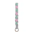 Handmade woven dog paw pattern cotton rope keychain wristlet lanyard pendant fashion accessory - Gray