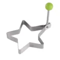 Stainless steel star shape fried egg mold kitchen cooking tool with green handle knob - Star / S / Green