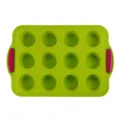 Moule a gateau muffin en silicone 12 tasses antiadhesif vert pour cuisson au four - Vert