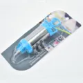 Juego de pistola de reposteria de acero inoxidable con boquillas y rasqueta galletas - Azul